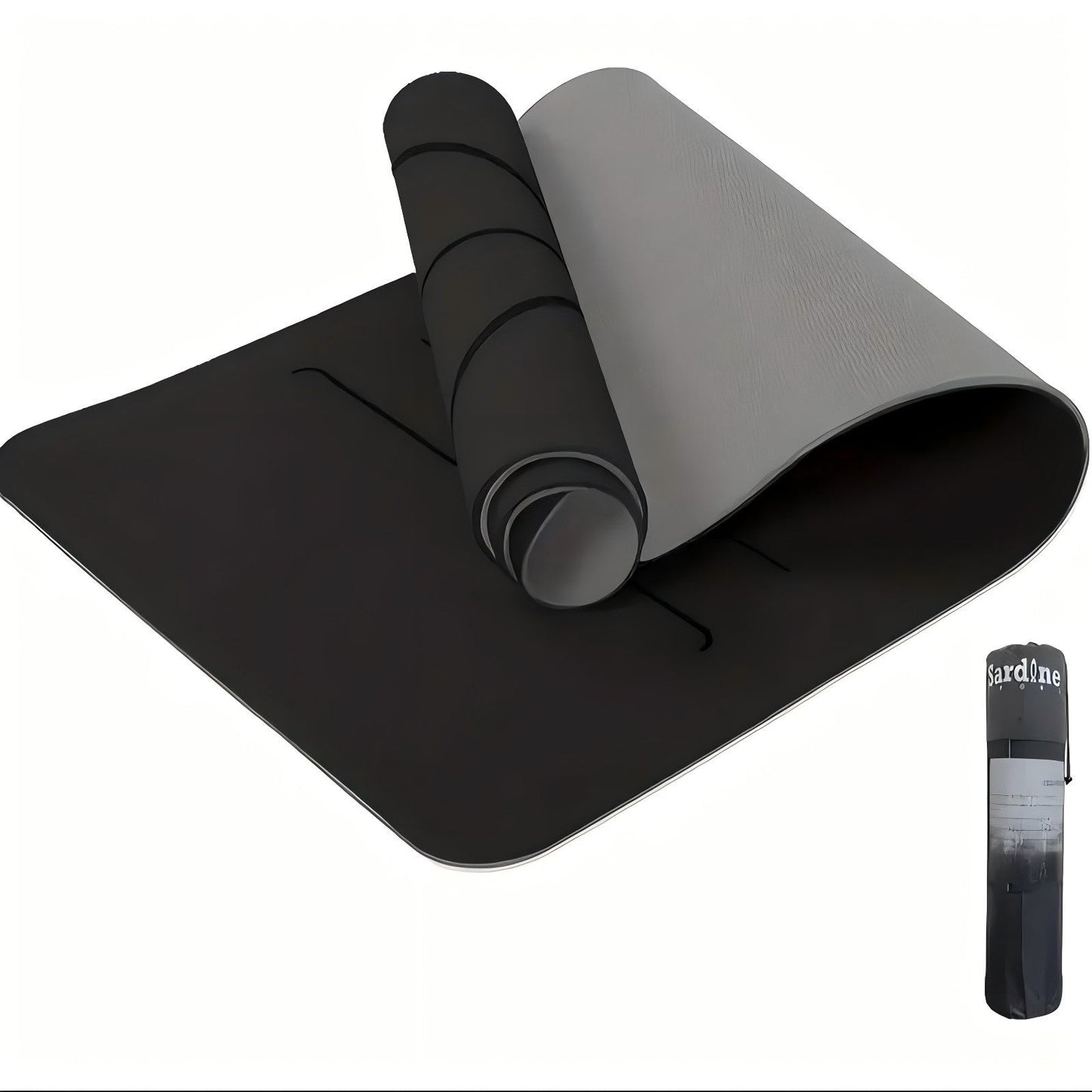 NNEDSZ Yoga Mat Exercise Workout Mats Fitness Mat for Home Gym Black 6mm