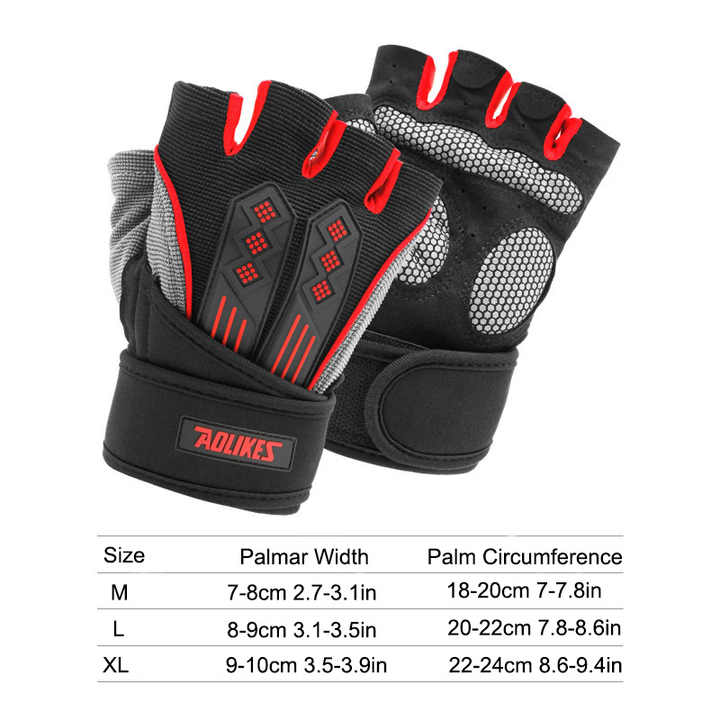 NNEDSZ XL White Fingerless Workout Gloves with Wrist Support - Non-Slip, Breathable Gym Gloves for Weightlifting and Cycling